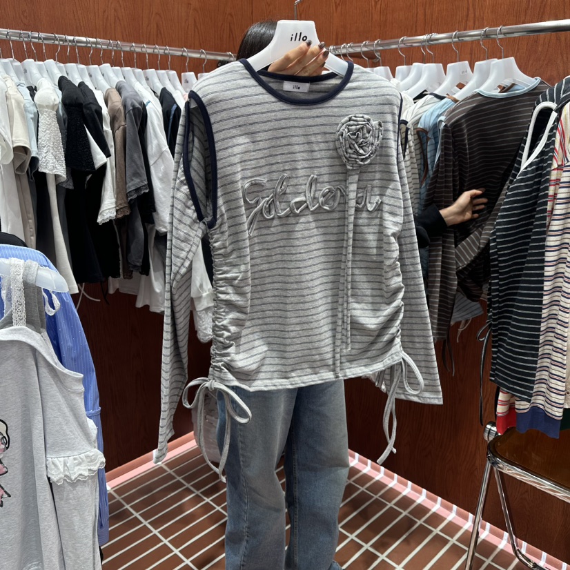 ILLO/MOCI東大門直郵女士新款26春夏職業推薦時尚長袖T恤ILLO/MOCI長袖T恤圖色4