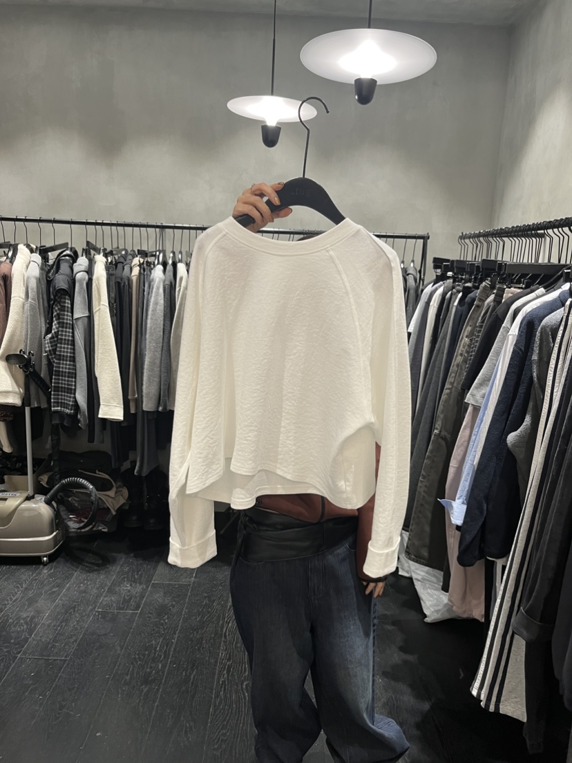 TUG韓國代購女裝新款推薦休閑人氣職業真品26春夏長袖T恤短款TUG長袖T恤圖色1