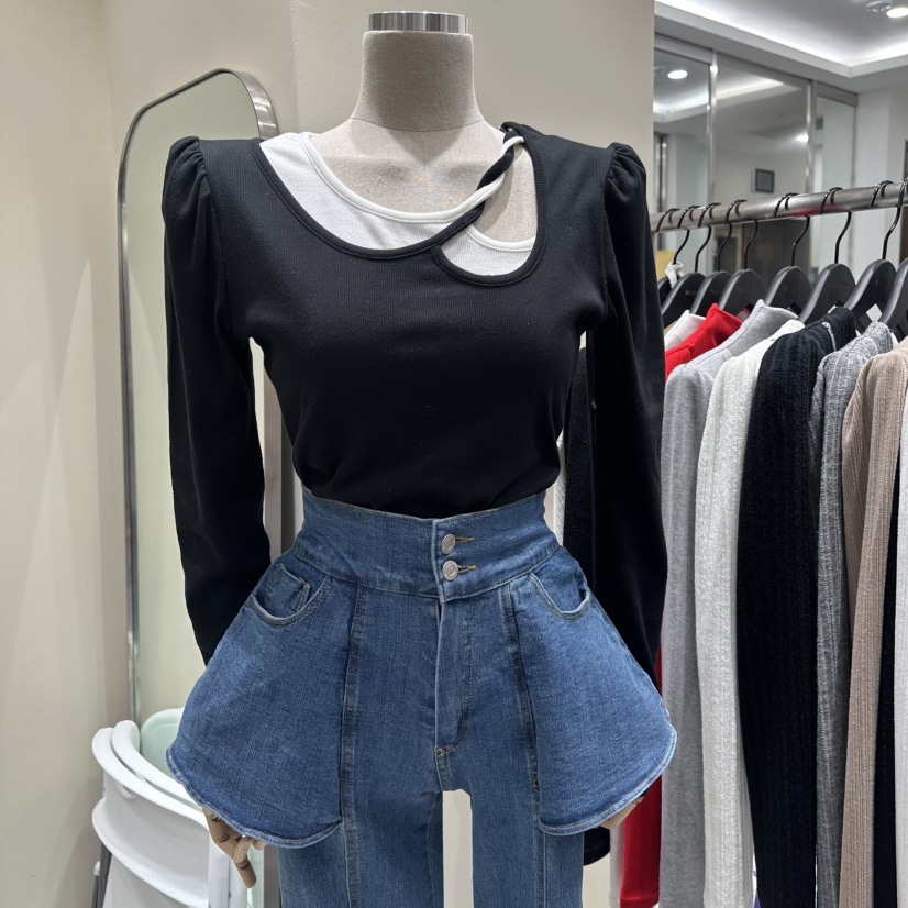 MONOPOLY東大門直郵女裝新品人氣時尚熱賣休閑推薦長袖T恤MONO_POLY長袖T恤圖色4