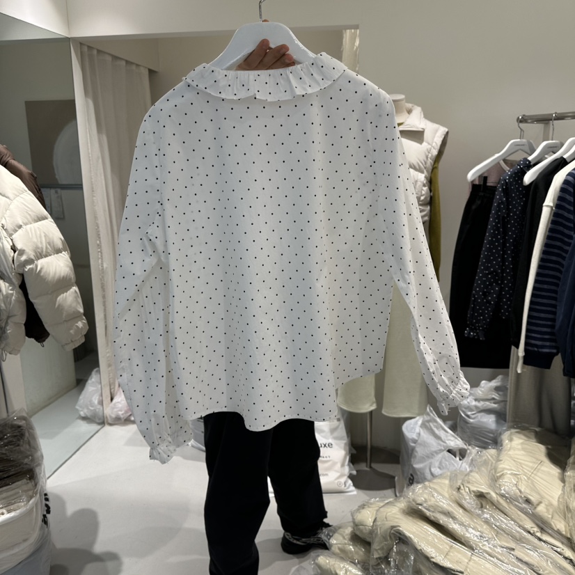 LORING RE I韓國直郵女士新品時尚職業26春夏襯衫蕾絲衫LORING RE-I/BARE襯衫/蕾絲衫