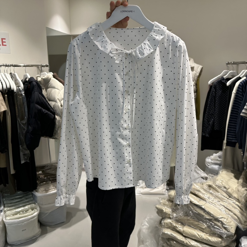 LORING RE I韓國直郵女士新品時尚職業26春夏襯衫蕾絲衫LORING RE-I/BARE襯衫/蕾絲衫圖色1