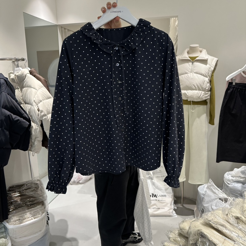 LORING RE I韓國直郵女士新品時尚職業26春夏襯衫蕾絲衫LORING RE-I/BARE襯衫/蕾絲衫圖色2