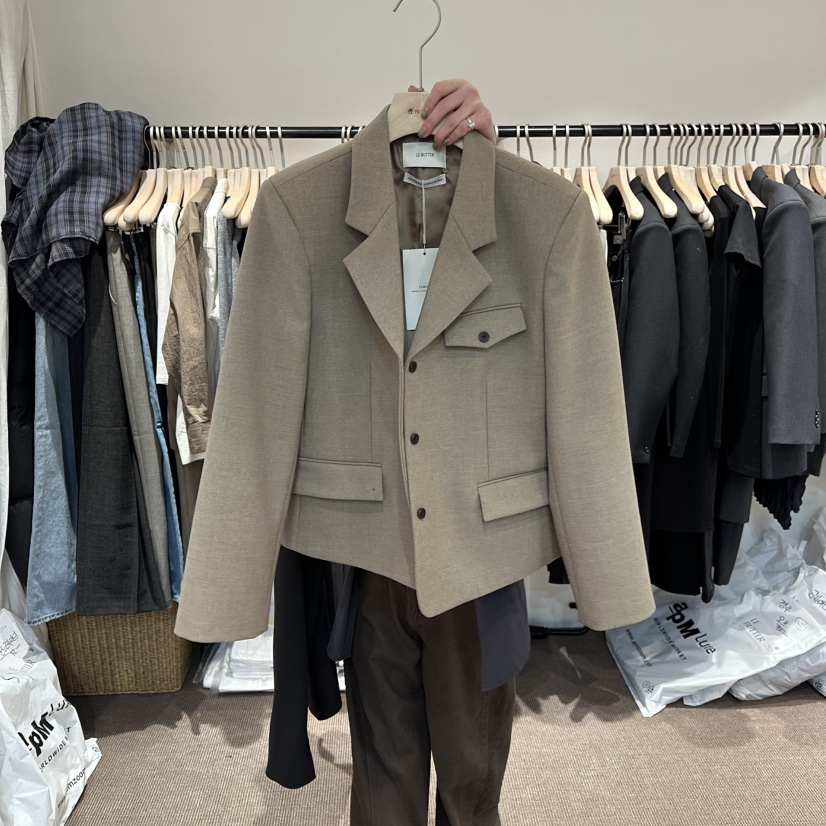 LE BUTTER東大門實拍女裝新款熱賣26春夏休閑夾克羊毛鵝LE BUTTER夾克圖色1