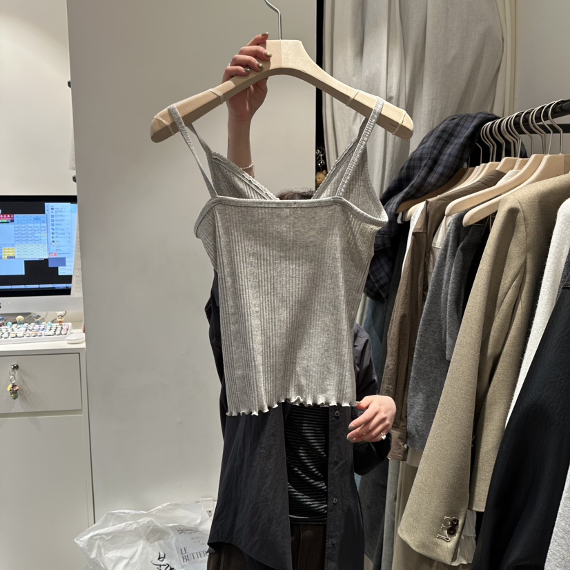 LE BUTTER東大門實拍女裝新款熱賣職業休閑人氣吊帶背心LE BUTTER吊帶/背心