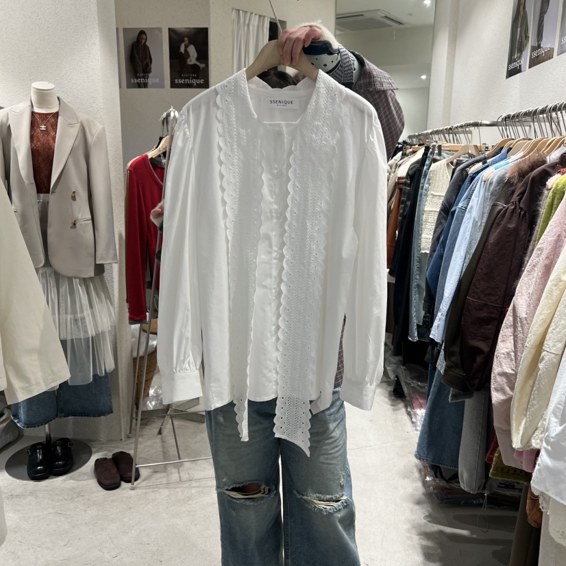 SSEMIENNE東大門代購女士新品熱賣時尚職業推薦襯衫蕾絲衫SSENIQUE襯衫/蕾絲衫圖色1