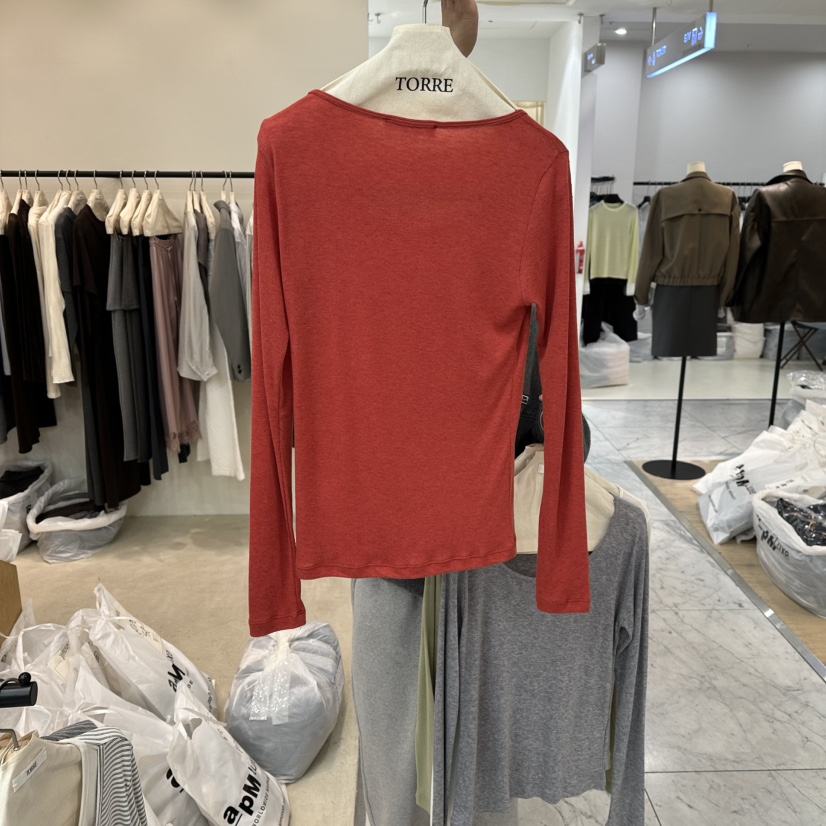 TORRE韓國直郵女士新款人氣推薦休閑真品26春夏熱賣長袖T恤TORRE長袖T恤