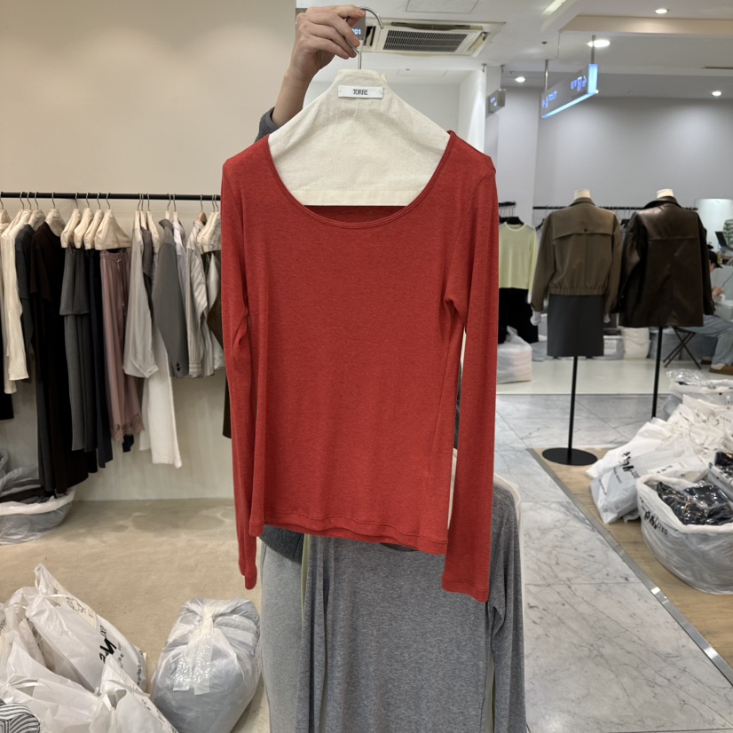 TORRE韓國直郵女士新款人氣推薦休閑真品26春夏熱賣長袖T恤TORRE長袖T恤圖色4