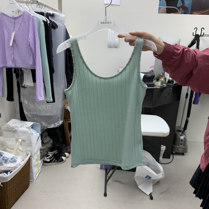 SOLD OUT韓國代購女裝新品人氣休閑真品熱賣推薦吊帶背心SOLD OUT吊帶/背心圖色3