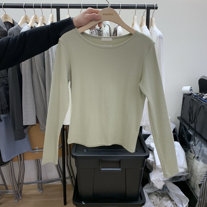 SPAGHETTI韓國代購女士新品26春夏推薦真品熱賣休閑長袖T恤spaghetti長袖T恤圖色2