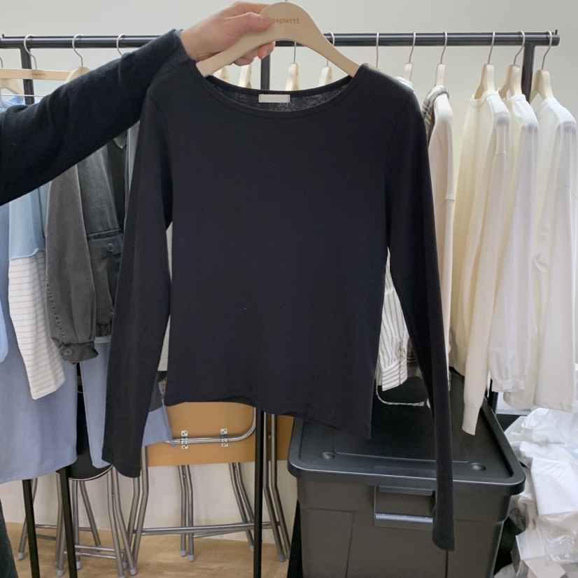 SPAGHETTI韓國代購女士新品26春夏推薦真品熱賣休閑長袖T恤spaghetti長袖T恤圖色3