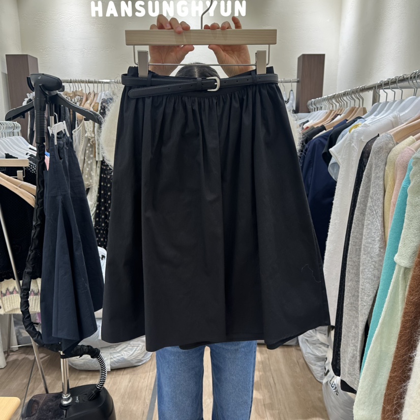 HANSUNGHYUN東大門代購女士新款時尚職業半身裙中短裙含腰帶HANSUNGHYUN半身裙/中短裙圖色2