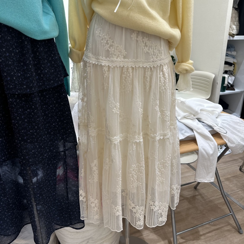 HANSUNGHYUN東大門實拍女士新款熱賣推薦真品人氣長裙蕾絲HANSUNGHYUN長裙圖色1