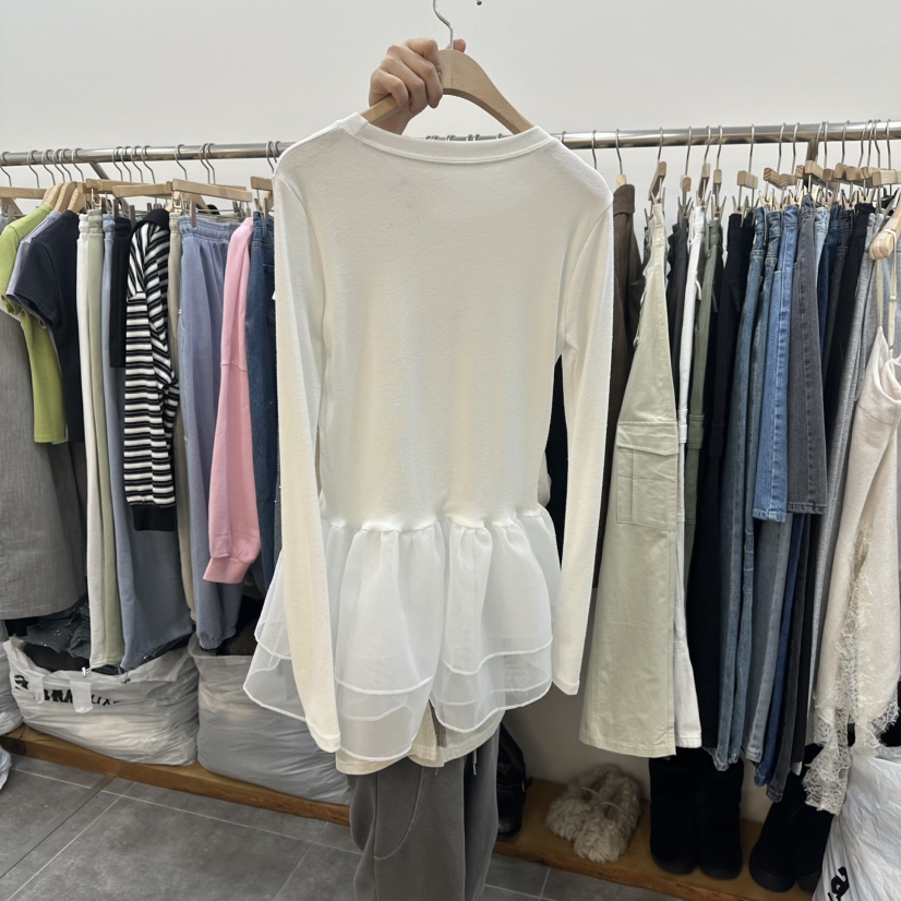 DELIGHT-L韓國代購女士新款時尚26春夏人氣職業真品長袖T恤DELIGHT-L長袖T恤