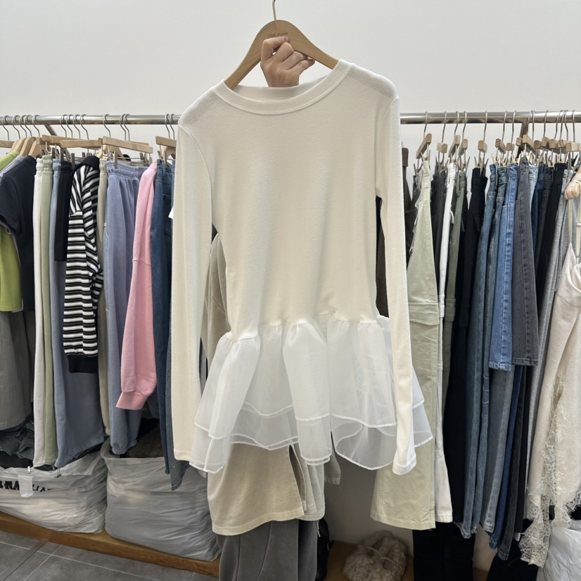 DELIGHT-L韓國代購女士新款時尚26春夏人氣職業真品長袖T恤DELIGHT-L長袖T恤圖色1