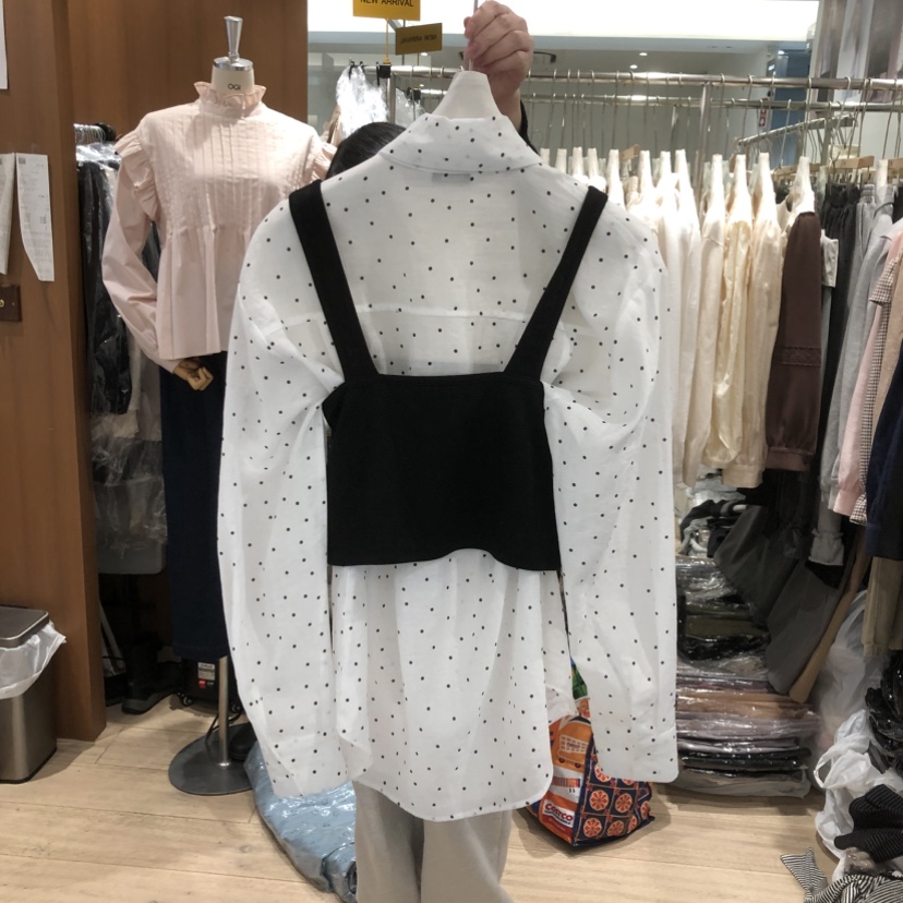 OGI東大門代購女裝新品推薦熱賣職業26春夏吊帶背心紐扣背心FLat OGI吊帶/背心