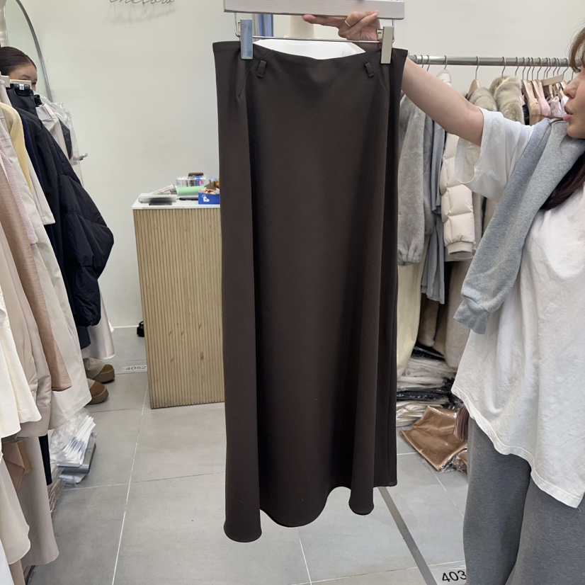 THE LOW東大門直郵女裝新品真品26春夏休閑職業長裙腰帶THE LOW長裙圖色3