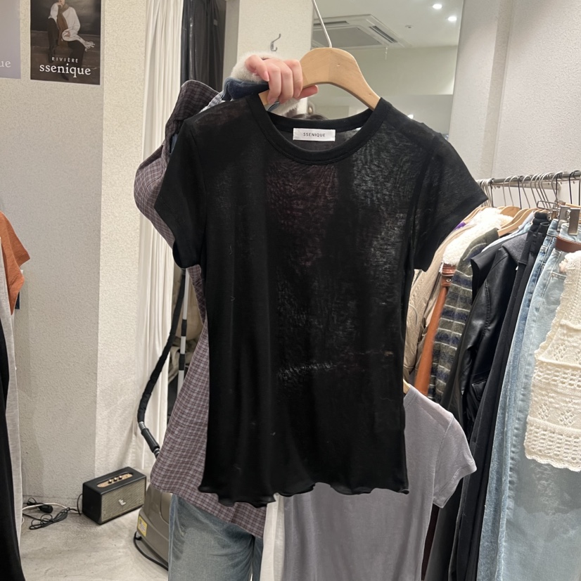 SSEMIENNE韓國直郵女裝新品休閑職業熱賣26春夏真品時尚T恤SSENIQUET恤圖色2