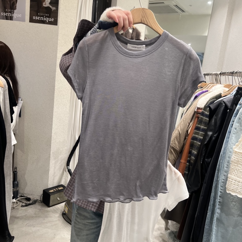 SSEMIENNE韓國直郵女裝新品休閑職業熱賣26春夏真品時尚T恤SSENIQUET恤圖色3