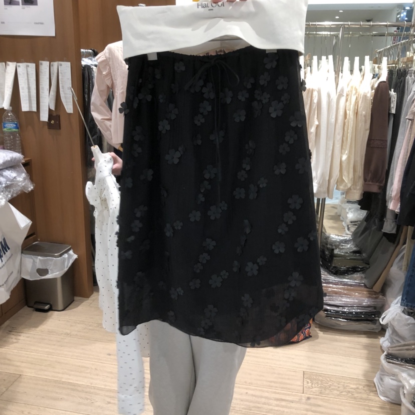 OGI韓國代購女裝新品休閑熱賣職業26春夏真品半身裙中短裙FLat OGI半身裙/中短裙圖色2