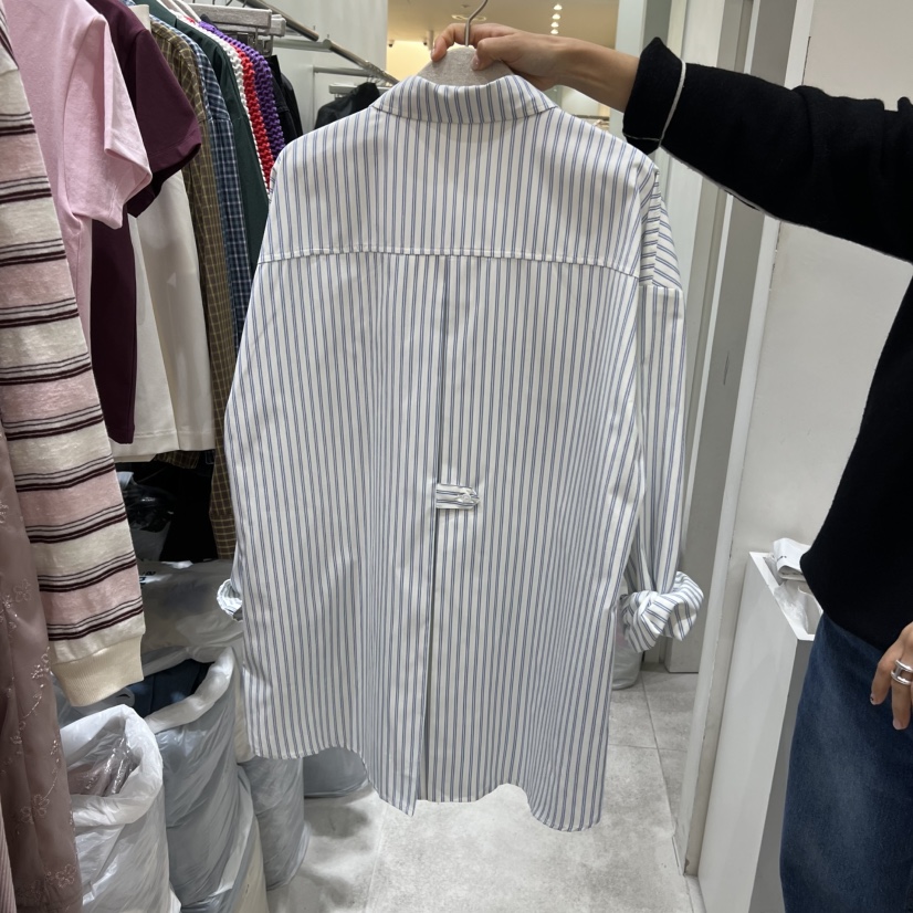 ASOME韓國直郵女裝新款熱賣真品推薦26春夏襯衫蕾絲衫條紋A.SOME襯衫/蕾絲衫