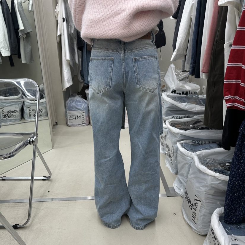 ASCEND東大門代購女裝新款休閑推薦真品時尚人氣牛仔褲雙層ASCEND牛仔褲