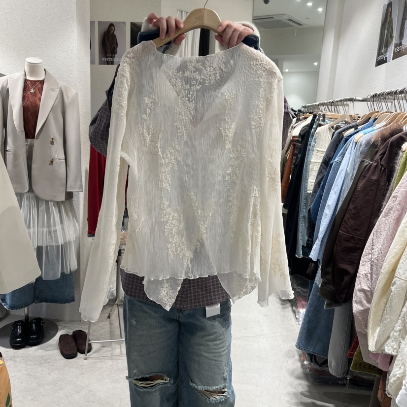 SSEMIENNE韓國直郵女士新品休閑真品職業26春夏襯衫蕾絲衫SSENIQUE襯衫/蕾絲衫