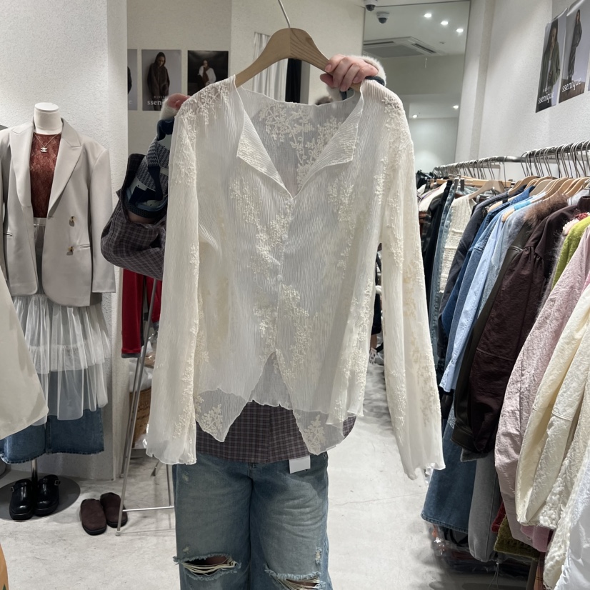 SSEMIENNE韓國直郵女士新品休閑真品職業26春夏襯衫蕾絲衫SSENIQUE襯衫/蕾絲衫圖色1