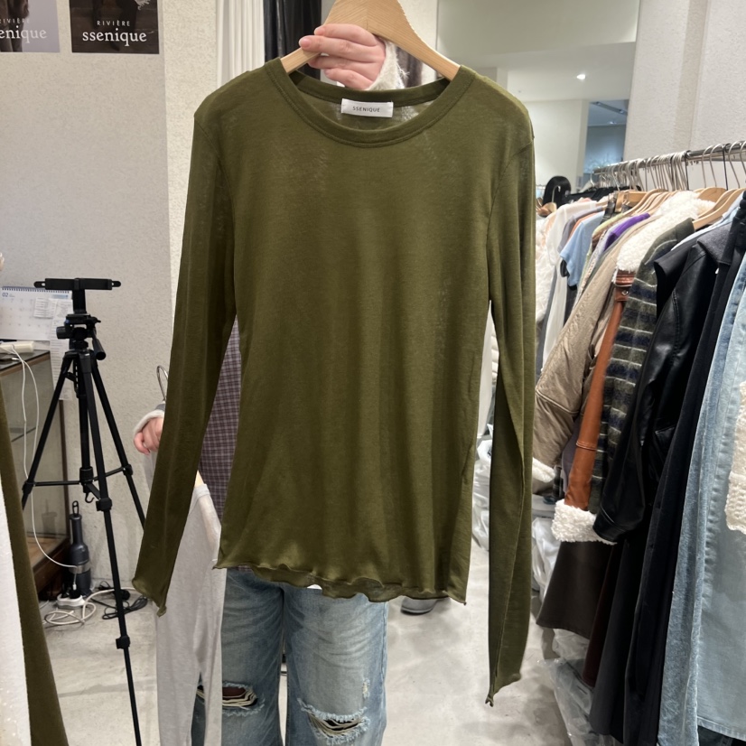 SSEMIENNE東大門直郵女士新品人氣26春夏職業真品長袖T恤SSENIQUE長袖T恤圖色3