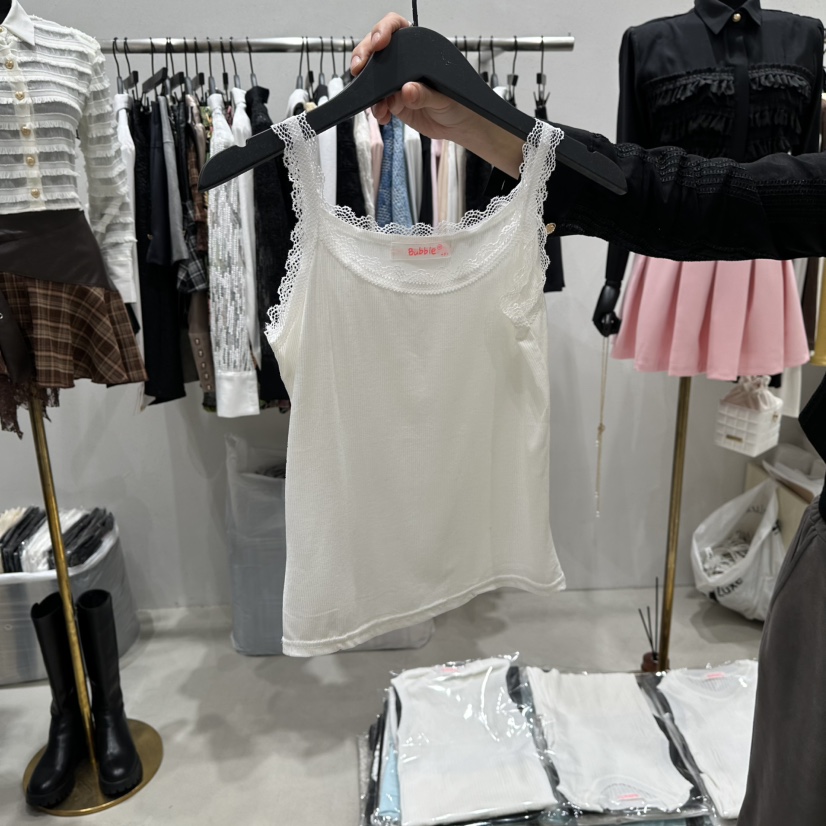 BUBBLE/LOTTIMO東大門實拍女士新品26春夏休閑時尚吊帶背心BUBBLE/LOTTIMO吊帶/背心圖色1