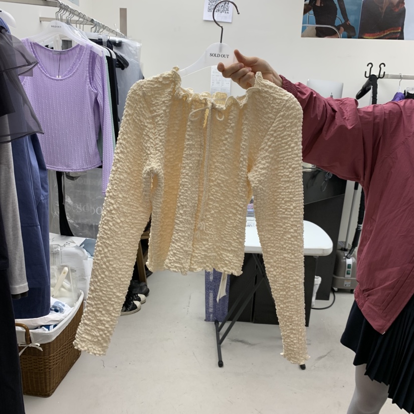 SOLD OUT韓國直郵女裝新款熱賣人氣26春夏長袖T恤羊毛衫SOLD OUT長袖T恤圖色1