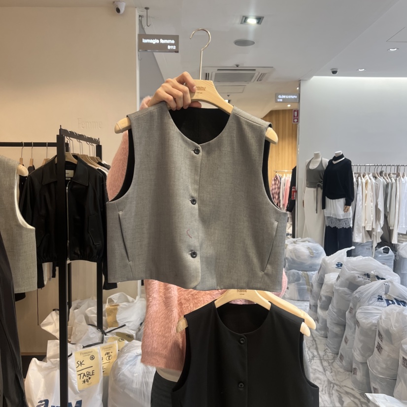 LA MAGIE FEMME東大門直郵女士新款26春夏推薦馬甲雙面Lamagie Femme馬甲圖色2