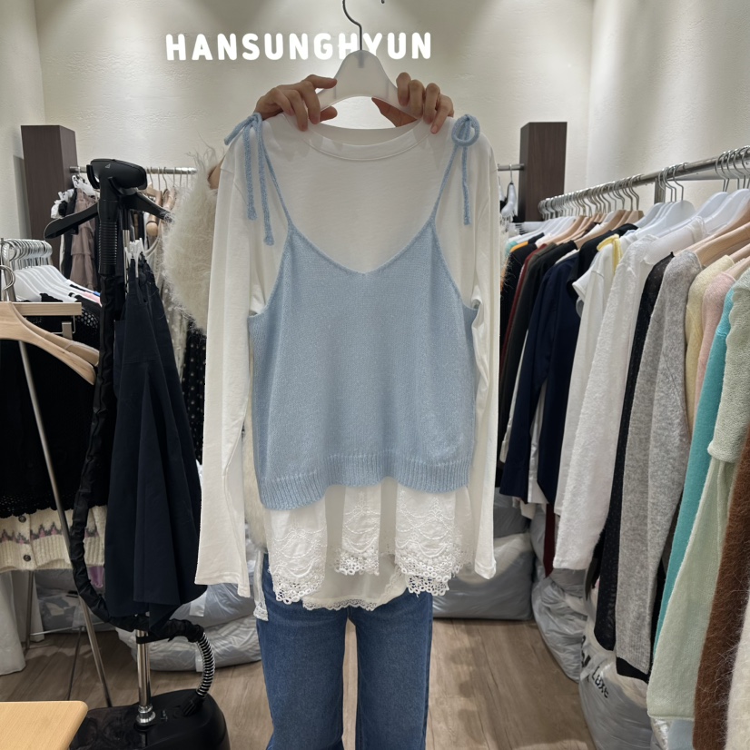 HANSUNGHYUN韓國直郵女士新款推薦時尚熱賣26春夏套裝蕾絲HANSUNGHYUN套裝圖色1