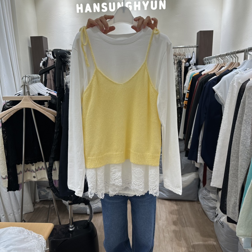 HANSUNGHYUN韓國直郵女士新款推薦時尚熱賣26春夏套裝蕾絲HANSUNGHYUN套裝圖色2