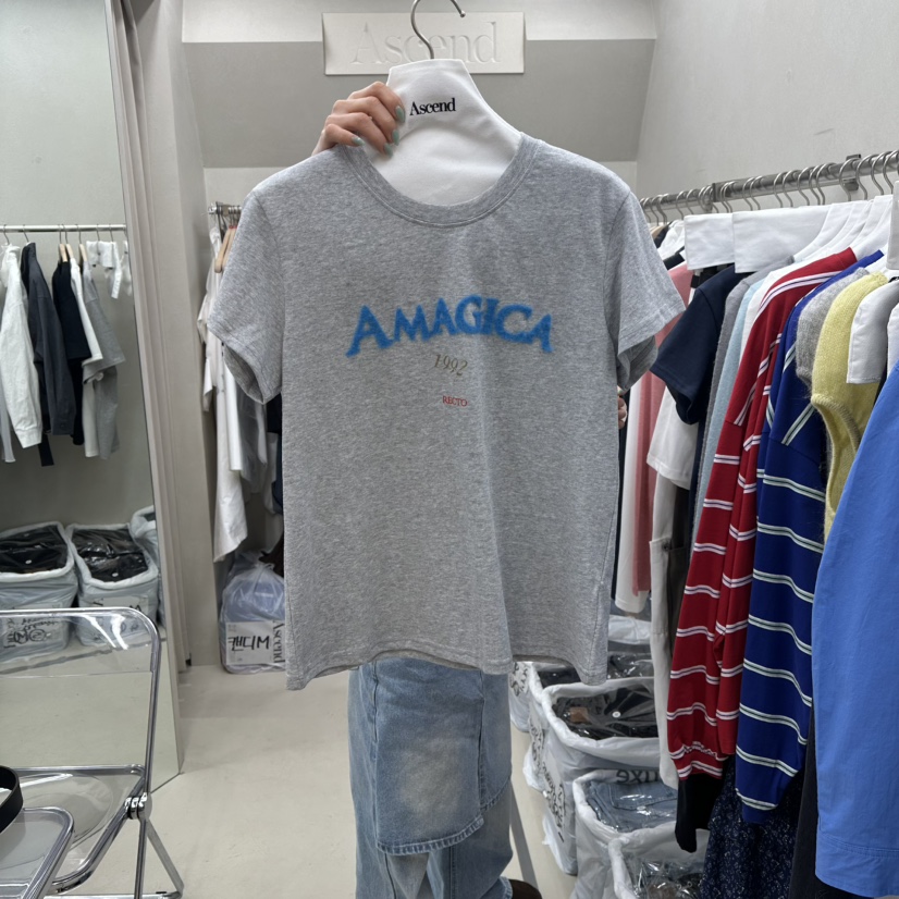 ASCEND東大門實拍女士新品休閑熱賣推薦時尚26春夏真品T恤ASCENDT恤圖色1