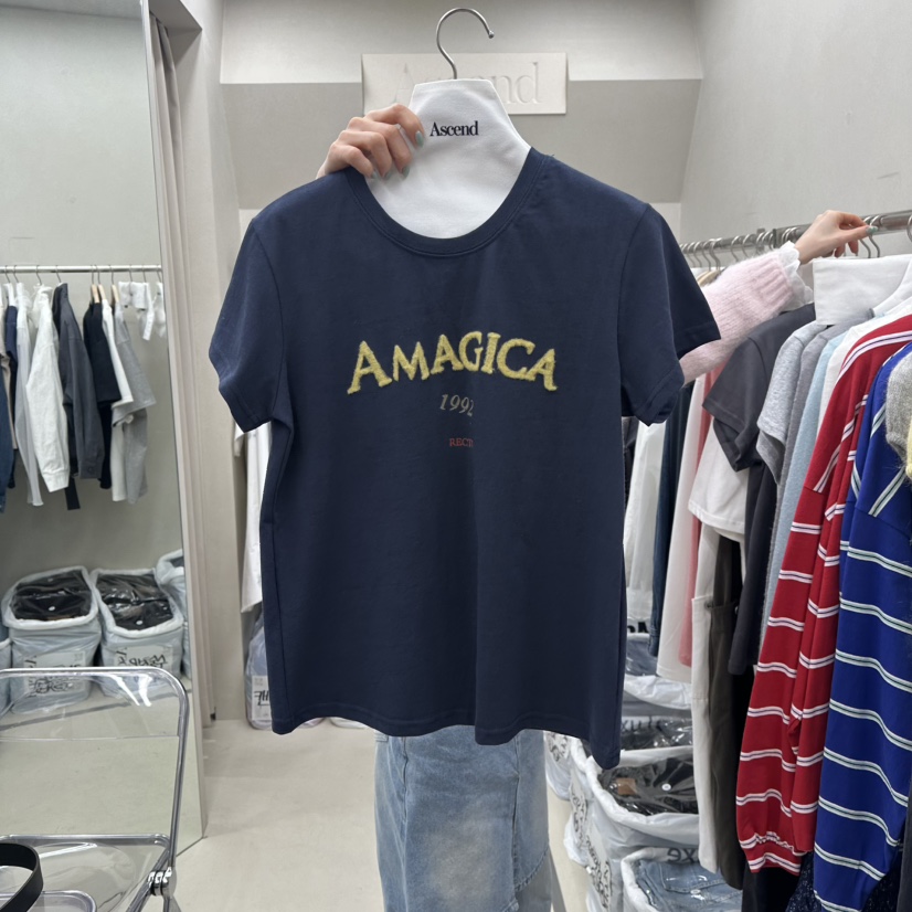 ASCEND東大門實拍女士新品休閑熱賣推薦時尚26春夏真品T恤ASCENDT恤圖色2
