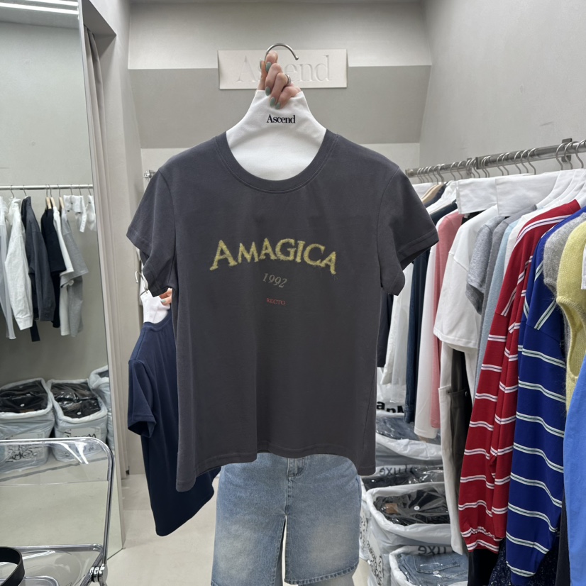 ASCEND東大門實拍女士新品休閑熱賣推薦時尚26春夏真品T恤ASCENDT恤圖色3