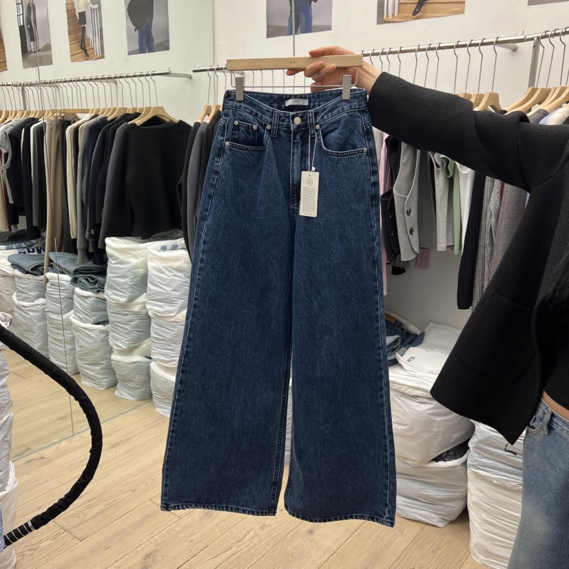 MOI-A韓國直郵女裝新品職業真品熱賣人氣時尚26春夏牛仔褲MOI-A牛仔褲圖色1