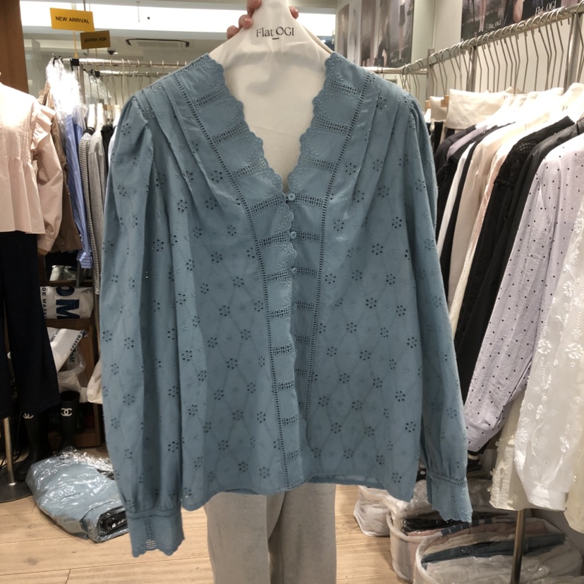 OGI東大門直郵女士新款人氣熱賣休閑推薦時尚職業襯衫蕾絲衫FLat OGI襯衫/蕾絲衫圖色2