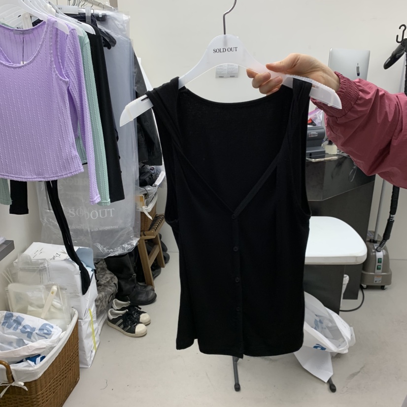 SOLD OUT東大門實拍女士新款人氣真品熱賣推薦時尚吊帶背心SOLD OUT吊帶/背心圖色3