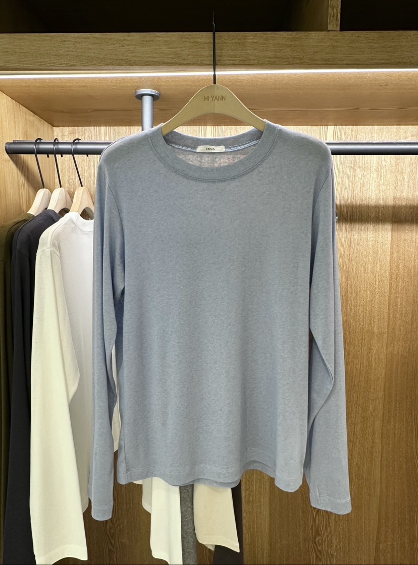 HI YANN韓國代購女士新品人氣推薦熱賣休閑時尚長袖T恤天絲HI YANN長袖T恤圖色3