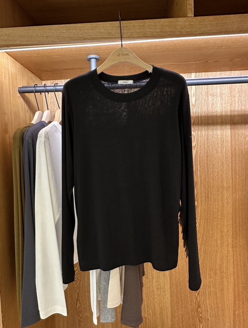HI YANN韓國代購女士新品人氣推薦熱賣休閑時尚長袖T恤天絲HI YANN長袖T恤圖色4