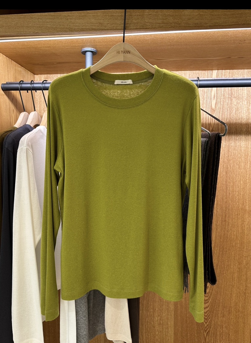 HI YANN韓國代購女士新品人氣推薦熱賣休閑時尚長袖T恤天絲HI YANN長袖T恤圖色5