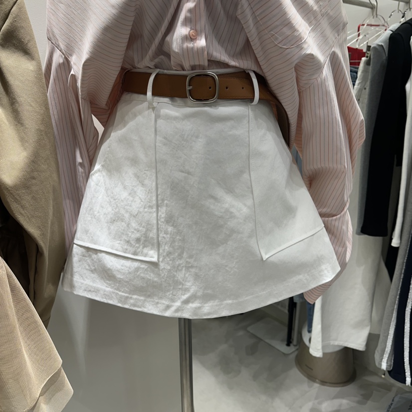 BAIE.38韓國代購女裝新款休閑推薦熱賣26春夏裙褲含腰帶BAIE.38裙褲圖色1