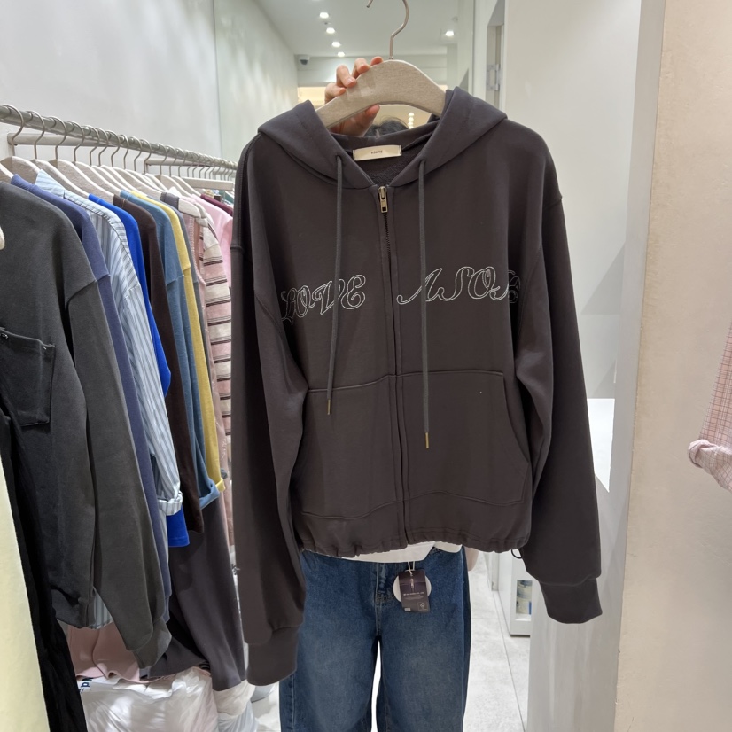ASOME東大門代購女士新款26春夏時尚夾克不含內搭連帽衫拉鏈A.SOME夾克圖色2