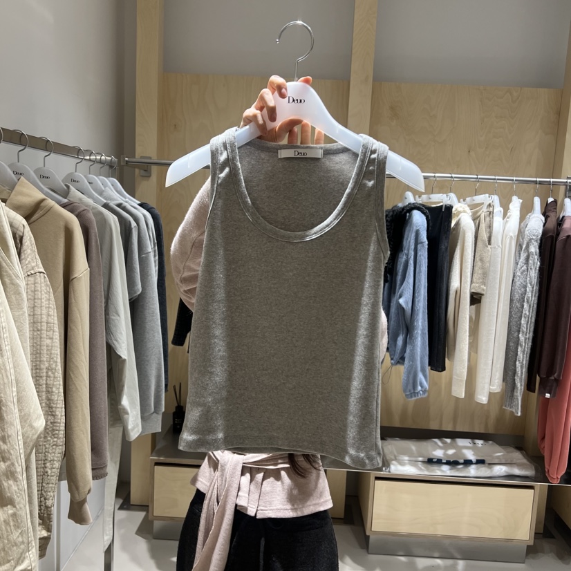 DEUO東大門代購女士新款26春夏真品休閑職業熱賣吊帶背心DEUO吊帶/背心圖色2