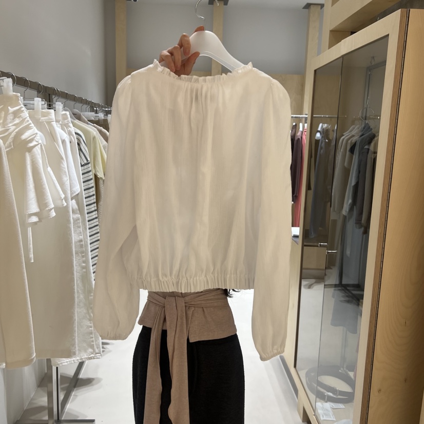 DEUO東大門實拍女士新品熱賣真品休閑時尚26春夏襯衫蕾絲衫DEUO襯衫/蕾絲衫