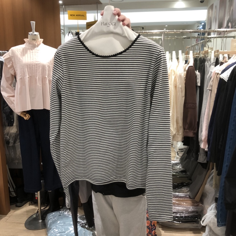 OGI東大門直郵女士新款職業26春夏人氣時尚休閑推薦長袖T恤FLat OGI長袖T恤圖色1