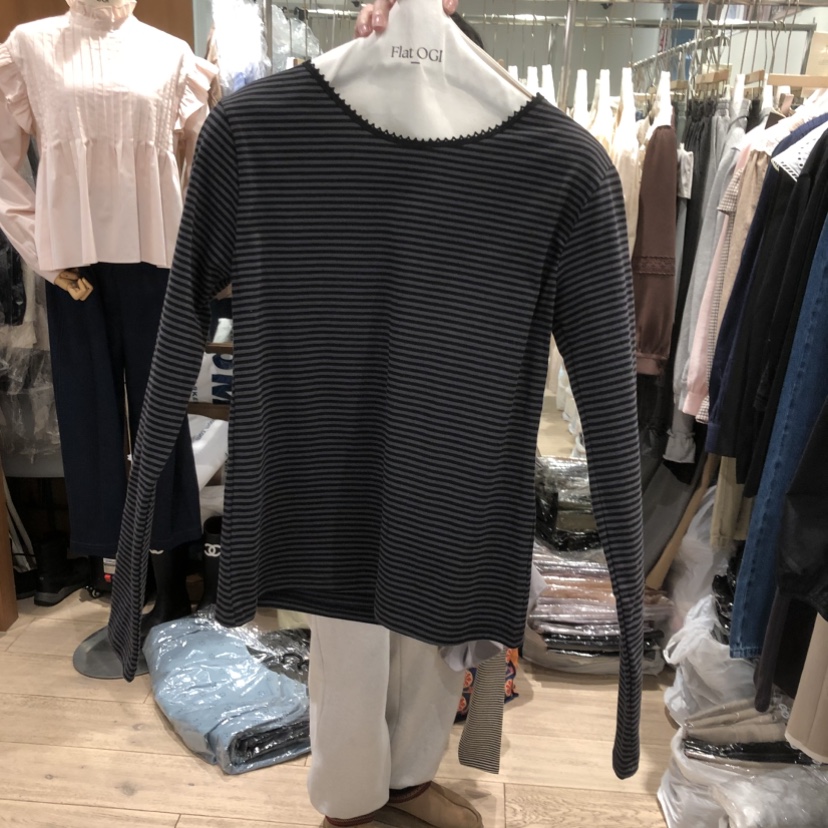 OGI東大門直郵女士新款職業26春夏人氣時尚休閑推薦長袖T恤FLat OGI長袖T恤圖色2