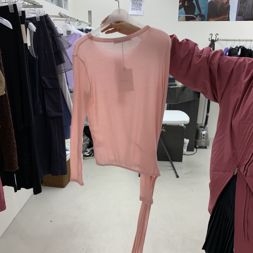 SOLD OUT韓國直郵女裝新品人氣時尚休閑熱賣長袖T恤天絲SOLD OUT長袖T恤