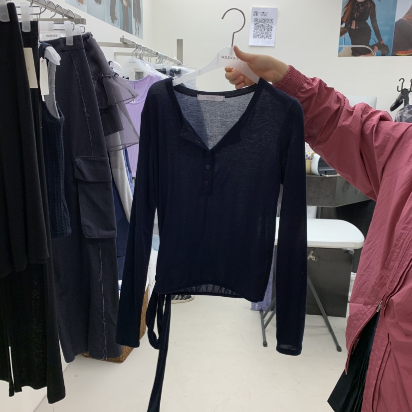 SOLD OUT韓國直郵女裝新品人氣時尚休閑熱賣長袖T恤天絲SOLD OUT長袖T恤圖色3